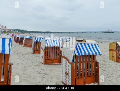 Strandlandschaft rund um Binz, einem Badeort bei Rügen in Deutschland Stockfoto