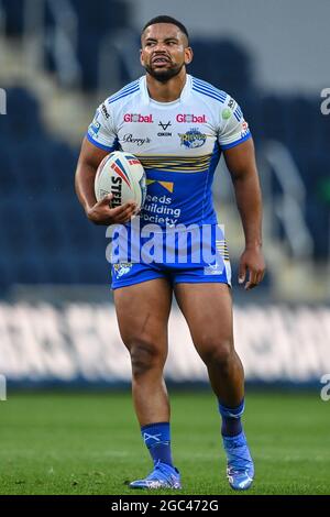 Leeds, Großbritannien. August 2021. Kruise Leeming (9) von Leeds Rhinos während des Spiels in Leeds, Vereinigtes Königreich am 8/6/2021. (Foto von Craig Thomas/News Images/Sipa USA) Quelle: SIPA USA/Alamy Live News Stockfoto