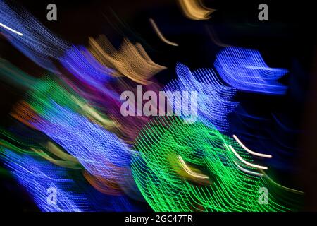 Santa Monica Pier Roller coster Blur Stockfoto