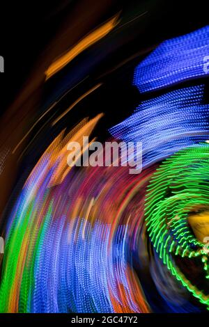 Santa Monica Pier Roller coster Blur Stockfoto