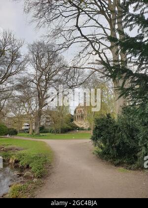 Blick auf die Villa Josef Thyssen im Thyssen Park in Mülheim Stockfoto