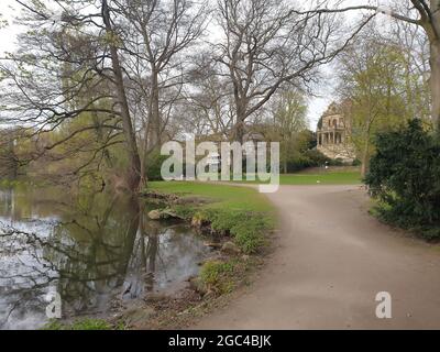 Blick auf die Villa Josef Thyssen im Thyssen Park in Mülheim Stockfoto
