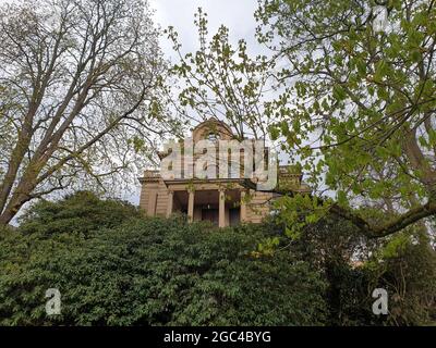 Blick auf die Villa Josef Thyssen im Thyssen Park in Mülheim Stockfoto
