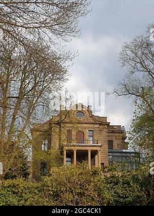 Blick auf die Villa Josef Thyssen im Thyssen Park in Mülheim Stockfoto