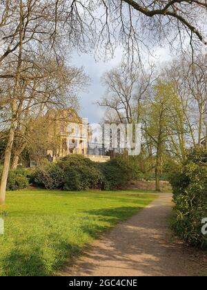 Blick auf die Villa Josef Thyssen im Thyssen Park in Mülheim Stockfoto