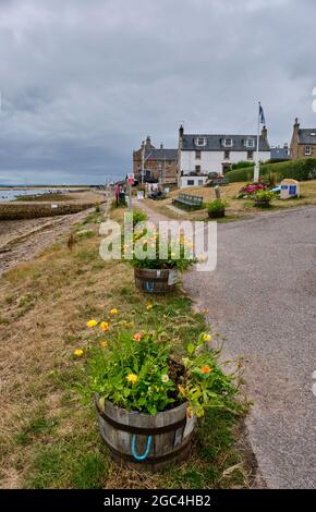 Findhorn, Findhorn Bay, Forres, Moray, Schottland Stockfoto