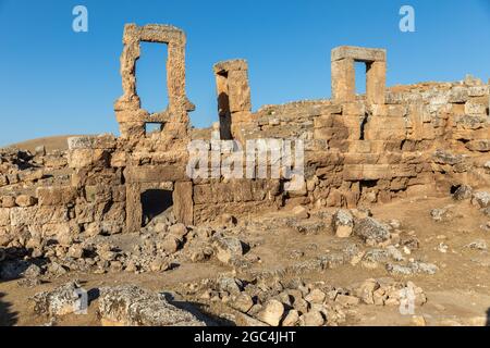 Die Ruinen der historischen Stadt Shuayip, bekannt als Ozkent Village, das dem Propheten Shuayb gemunkelt wird, in dieser Stadt gelebt zu haben und nach der Stadt benannt zu sein Stockfoto