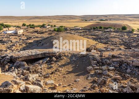 Die Ruinen der historischen Stadt Shuayip, bekannt als Ozkent Village, das dem Propheten Shuayb gemunkelt wird, in dieser Stadt gelebt zu haben und nach der Stadt benannt zu sein Stockfoto