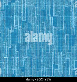 Nahtloses Blaumuster in leuchtendem Blau für Textil und Druck Stockfoto