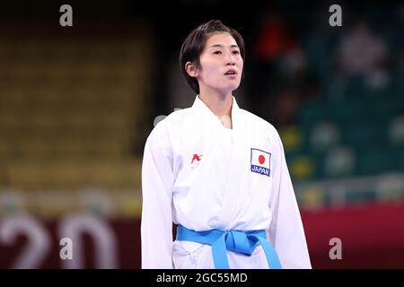 Tokio, Japan. August 2021. Mayumi Someya (JPN), AUGUST6, 2021 - Karate : Women's Kumite-61 kg Ausscheidungsrunde während der Olympischen Spiele 2020 in Tokio im Nippon Budokan in Tokio, Japan. Kredit: Naoki Nishimura/AFLO SPORT/Alamy Live Nachrichten Gutschrift: Aflo Co. Ltd./Alamy Live Nachrichten Stockfoto