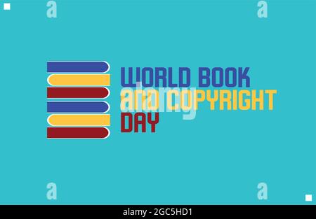 Vektorvorlage „World Book and Copyright Day“ Stock Vektor