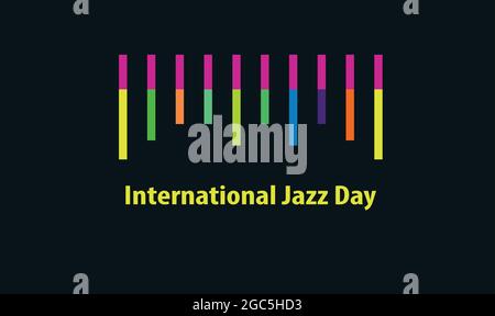 Vektorvorlage für den International Jazz Day Stock Vektor