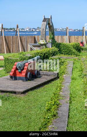 Fort Caroline National Memorial am St. Johns River in Jacksonville, Florida. (USA) Stockfoto