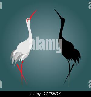 Eine Illustration eines Flamingos. Leicht editierbare Vektorgrafik mit Ebenen. Wilde Tiere. Stock Vektor