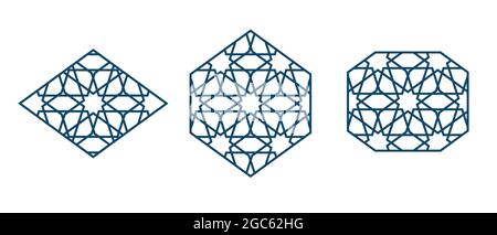 Persisches geometrisches islamisches Muster für Laserschnitt Stock Vektor