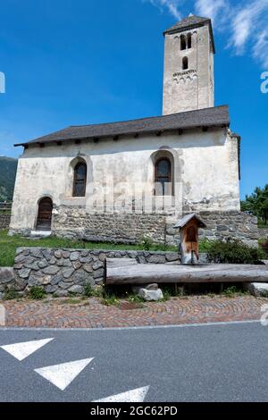 Glurns (BZ), alte Kirche, Südtirol, Italien Stockfoto