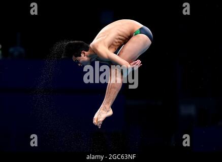 Andres Isaac Villarreal Tudon aus Mexiko während des Manns-Wettkampfs am 15. Tag der Olympischen Spiele 2020 in Tokio im Tokyo Aquatics Center. Bilddatum: Samstag, 7. August 2021. Stockfoto