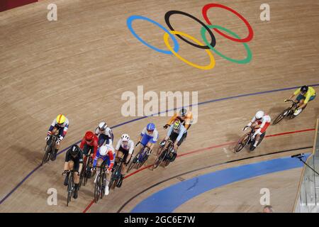 Tokio, Japan. August 2021. Illustration während der Olympischen Spiele Tokio 2020, Radweg Frauen Madison Finals am 6. August 2021 im Izu Velodrome in Izu, Japan - Foto Kishimoto / DPPI Kredit: Unabhängige Fotoagentur/Alamy Live News Stockfoto