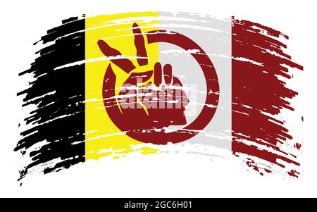 American Indian Movement Flagge in grunge Pinselstrich, Vektorbild Stock Vektor