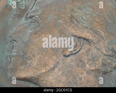 Relief von Gustav Mahler an der Staatsoper, Oper in Hamburg in Deutschland Stockfoto