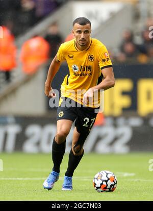 Wolverhampton Wanderers Romain Saiss während des Vorsaison-Freundschaftsspiel im Molineux Stadium, Wolverhampton. Bilddatum: Samstag, 7. August 2021. Stockfoto