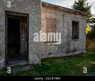 Verlassene Gebäude in Fort mcnabs auf mcnabds Insel Stockfoto