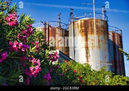 Industrielle Ruinen in Italien Stockfoto