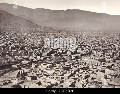 Altstadt von Kabul, Afghanistan, 1881, digital optimiert Stockfoto