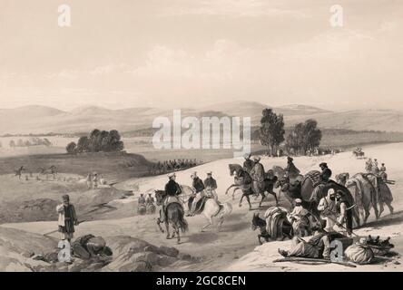 Die Festung von Quetta, Belutschistan, Pakistan, erster Anglo-afghanischer Krieg, Skizze von James Atkinson, 1840, digital optimiert Stockfoto