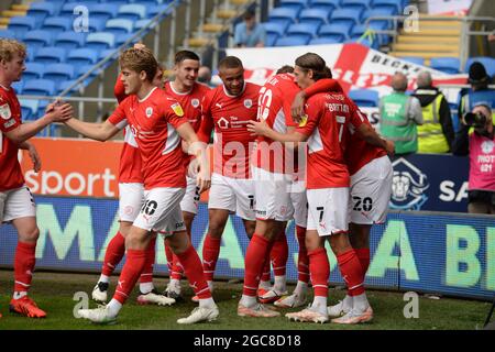 CARDIFF, GROSSBRITANNIEN. 7. AUGUST während des Sky Bet Championship-Spiels zwischen Cardiff City und Barnsley im Cardiff City Stadium, Cardiff am Samstag, den 7. August 2021. (Kredit: Jeff Thomas | MI Nachrichten) Kredit: MI Nachrichten & Sport /Alamy Live Nachrichten Stockfoto