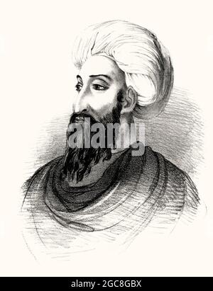 Amir Dost Mohammed Khan, 1793-1863, Amir of Afghanistan von 1826 bis 1839Amir Dost Mohammed Khan, 1793-1863, Amir of Afghanistan von 1826 bis 1839, digital optimiert Stockfoto