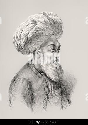 Amir Dost Mohammed Khan, 1793-1863, Amir of Afghanistan von 1826 bis 1839Amir Dost Mohammed Khan, 1793-1863, Amir of Afghanistan von 1826 bis 1839, digital optimiert Stockfoto