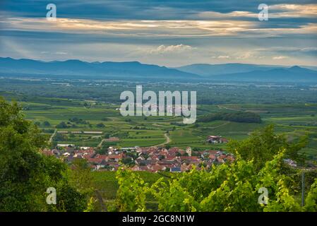Wunderschöne Landschaft des Kaiserstuhls im Südwesten deutschlands Stockfoto