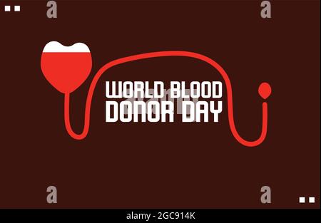 Vektorvorlage „World Blood Donor Day“ Stock Vektor