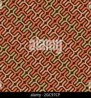 Vektor-Muster von verflochtenen farbigen Linien. Kettenmuster Stock Vektor