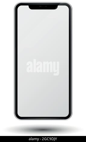 Smartphone. Handyvorlage. Telefon. Realistische Vektordarstellung digitaler Geräte Vektorzeichnung eines Smartphones mit Ausschnitt Stock Vektor