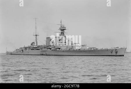 Der britische Schlachtkreuzer HMS Hood im Jahr 1924 Stockfoto