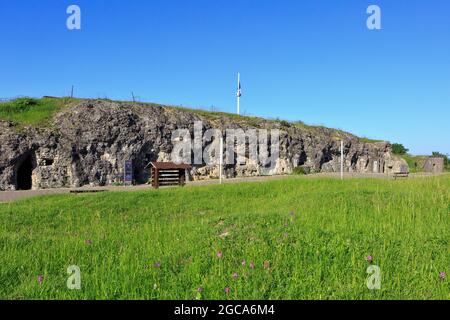 Haupteingang von Fort Vaux (Fort de Vaux) in Vaux-Devant-Damloup (Meuse), Frankreich Stockfoto