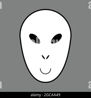 Alien Gesichtsmaske Symbol Zeichen Symbol Stock Vektor