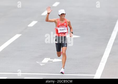 Sapporo, Hokkaido, Japan. August 2021. Suguru Osako (JPN) Marathon: Männer-Marathon während der Olympischen Spiele 2020 in Tokio in Sapporo, Hokkaido, Japan. Kredit: YUTAKA/AFLO SPORT/Alamy Live Nachrichten Stockfoto