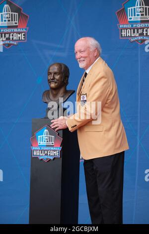 7. August 2021: Cliff Harris während der Festschreibung der Pro Football Hall of Fame im Tom Benson Stadium in Canton, OH. Jason Pohuski/CSM Stockfoto