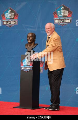 7. August 2021: Cliff Harris während der Festschreibung der Pro Football Hall of Fame im Tom Benson Stadium in Canton, OH. Jason Pohuski/CSM Stockfoto