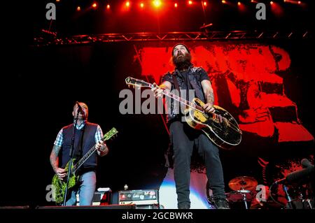 Rancid Performing in der Sheffield Arena, Sheffield Stockfoto