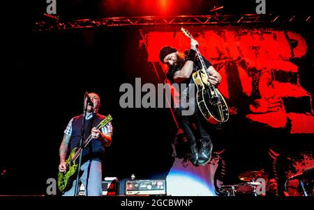 Rancid Performing in der Sheffield Arena, Sheffield Stockfoto