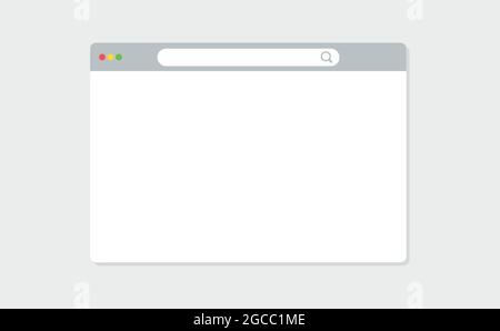 Modernes Browser-Fenster-Design isoliert auf dunkelgrauem Hintergrund. Web-Fenster. Stock Vektor