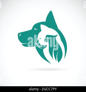 Vektorbild von Hund Katze und Vogel auf weißem Hintergrund. Tierdesign. Leicht editierbare Vektorgrafik mit Ebenen. Haustiere. Stock Vektor