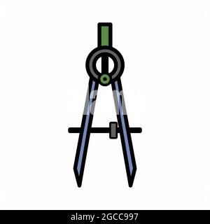 Icon Vector of Measuring Term - Yellow Moon Style - einfache Illustration. Bearbeitbare Kontur. Design-Vorlage Vektor.Umriss Stil Design.Vektor Grafik il Stock Vektor