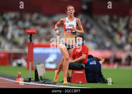 Jessica JUDD (GBR) tritt am 7. August 2021 im Nationalstadion in Tokio, Japan, im 10.000-m-Finale der Frauen bei den Olympischen Spielen 2020 in Tokio an. Quelle: AFLO SPORT/Alamy Live News Stockfoto