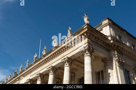 Grand Théâtre de Bordeaux (1780, vom Architekten Victor Louis). Place de la Comédie. Bordeaux. Region Aquitaine-Limousin-Poitou-Charentes. Frankreich Stockfoto