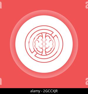 Symbol für die Farbschaltfläche der NUTS-Allergie. Allergieauslösender Inhaltsstoff. Nahrungsmittelunverträglichkeit. Piktogramm für Webseite, mobile App, Promo. Stock Vektor